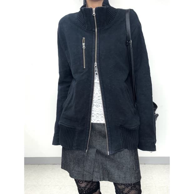 빈티지 락시크 블랙 집업