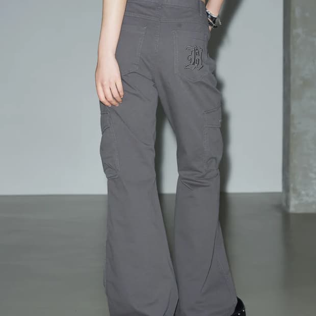 헬레네파리스 피그먼트 부츠컷 카고팬츠 s