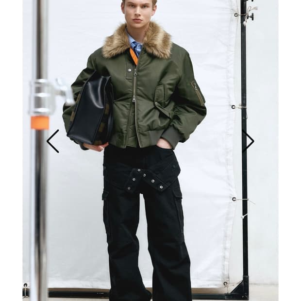 앤더슨벨 FUR COLLAR MA-1 BOMBER khaki
