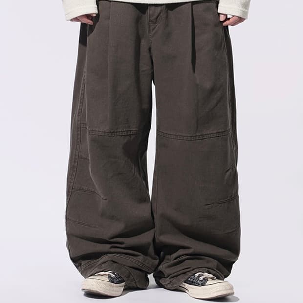 커브드 벌룬 팬츠 브라운 L