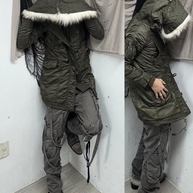 [2000s G.O.A] Archive White Raccoon Fur