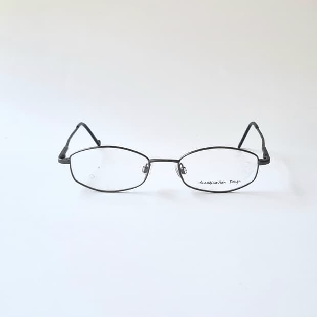데드스탁 스칸디나비안 디자인 지적인 무드 다크 건메탈 헥사곤 안경 768