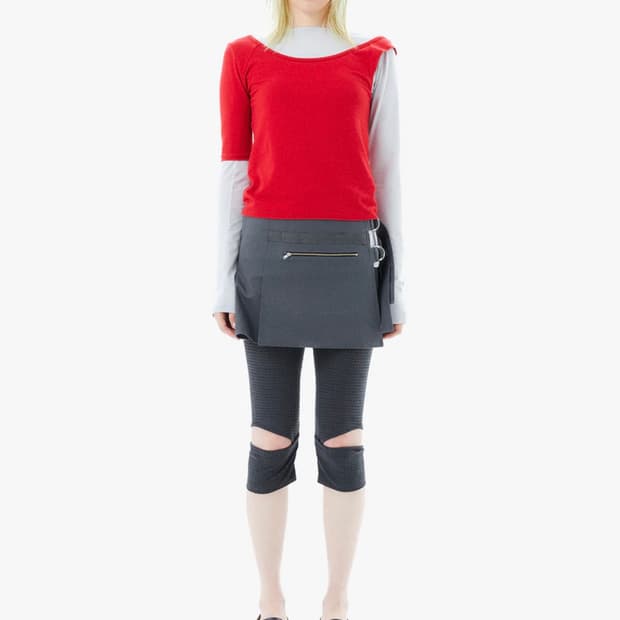 Halominum 2 in 1 layered top 민트색 긴팔