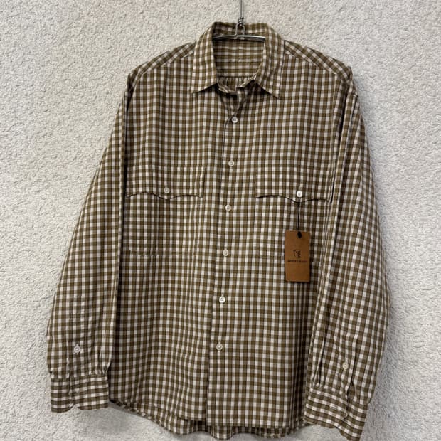 포터클래식 롤업 깅엄 체크 셔츠