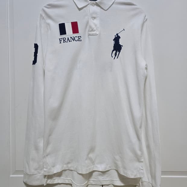 폴로 빅포니 프랑스 치프키프 화이트 긴팔 카라티 M