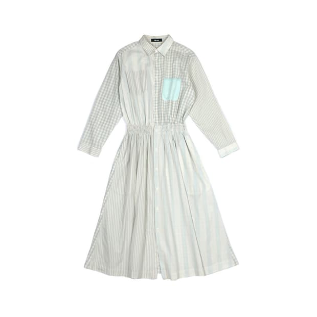 Ne-net pocket mix shirt dress
