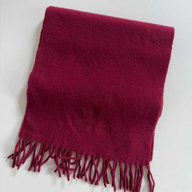 Vivienne Westwood 비비안웨스트우드 레드 orb 로고 머플러