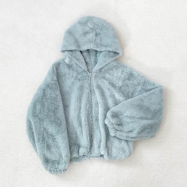 뮤트블루 아방핏 폭닥 아우터