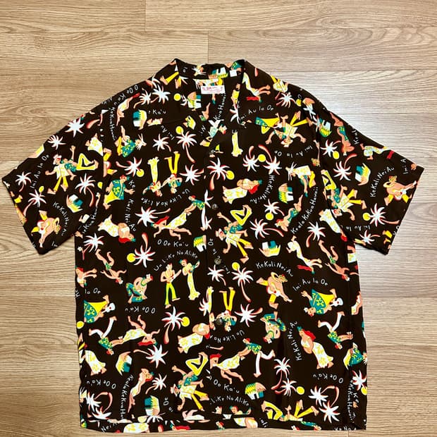 선 서프 Sun Surf 레이온 하와이안 셔츠 L