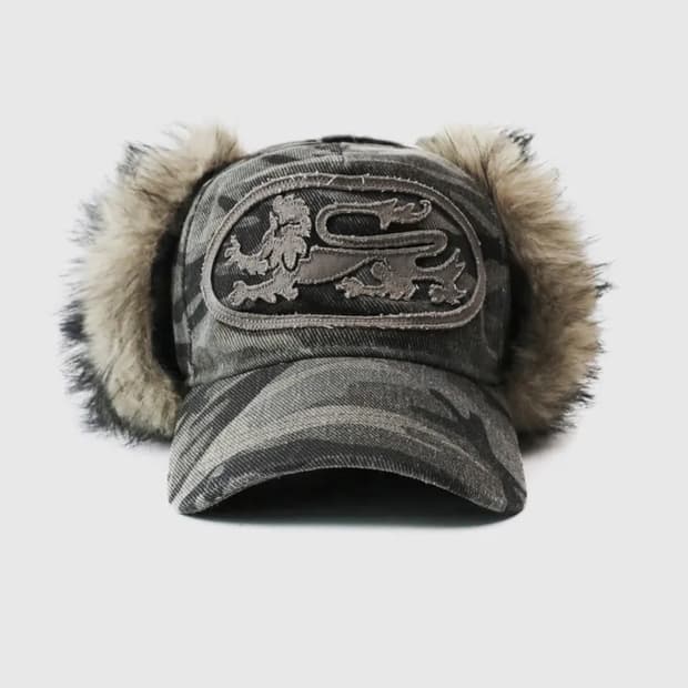 배드블러드 미스틱 트래퍼햇 카모 트루퍼햇 털모자 camo