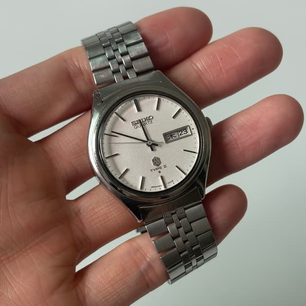 1970s TYPE2 Stripe Dial Silver Quartz
