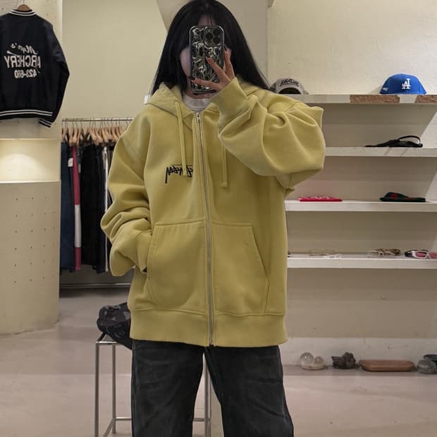 스투시 파이어 로고 풀집업 후드집업 U1702