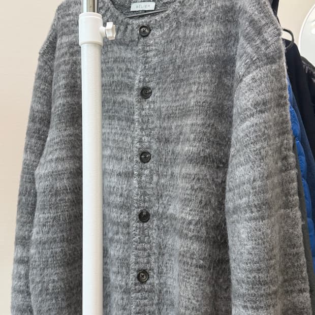 벨리에 브러쉬드 탐 가디건  그레이