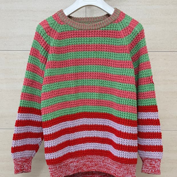 20SS 카브엠트 C.E STRIPE LOOSE WAFFLE KNIT 
