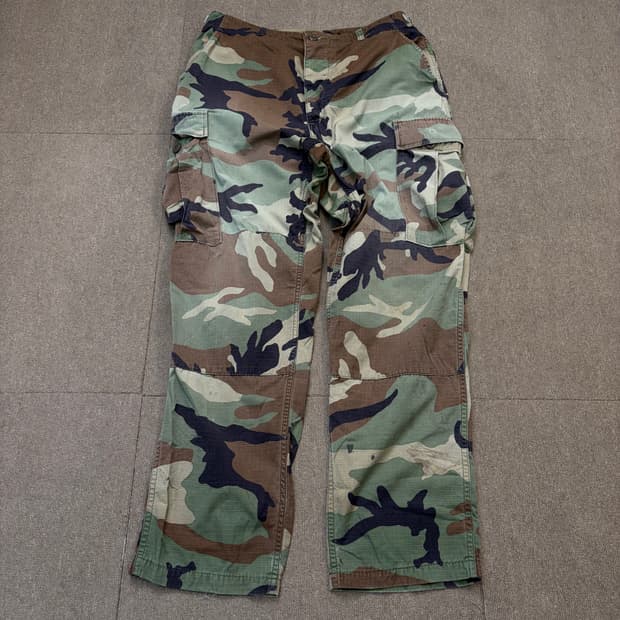 90s us army og 우드랜드 미군 립스탑 트라우져 카고 m 