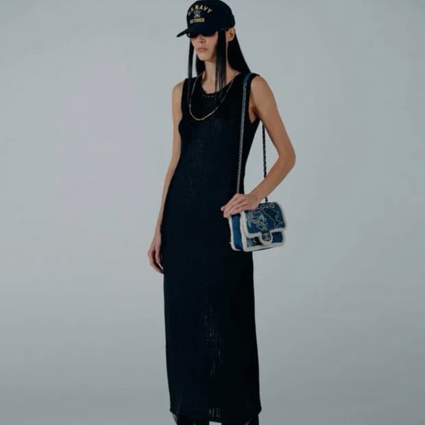 스컬프터 맥시 니트 드레스 블랙 (롱)