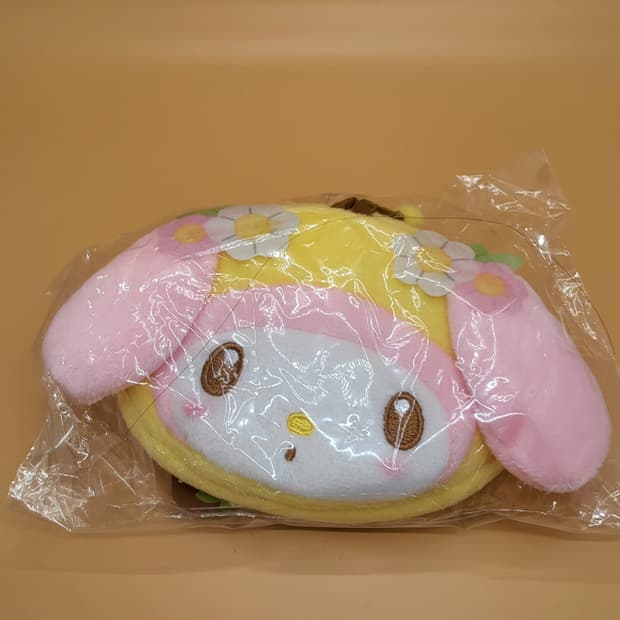 산리오 꿀벌에디션 마이멜로디 파우치 동전지갑 키링
