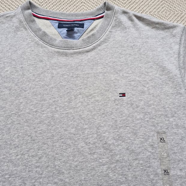 타미힐피거 솔리드 테리 스웻셔츠 맨투맨 새상품