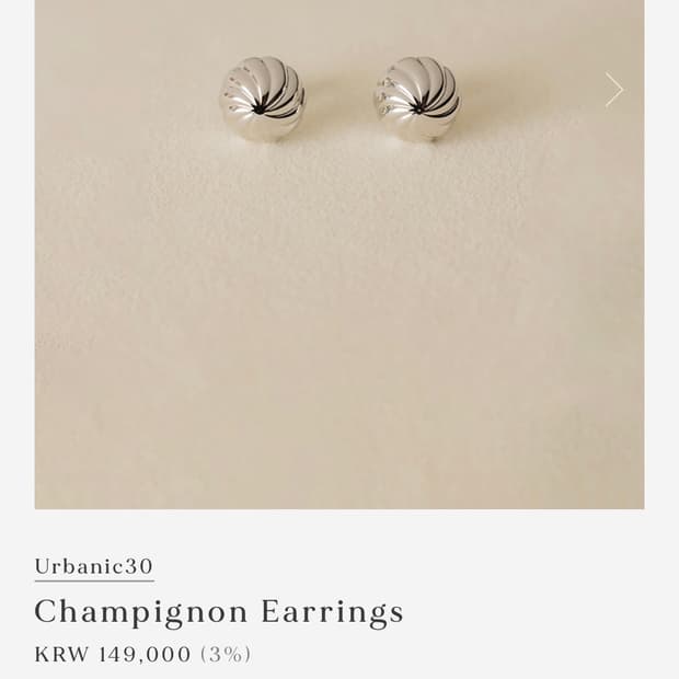얼바닉30 샴피뇽귀걸이