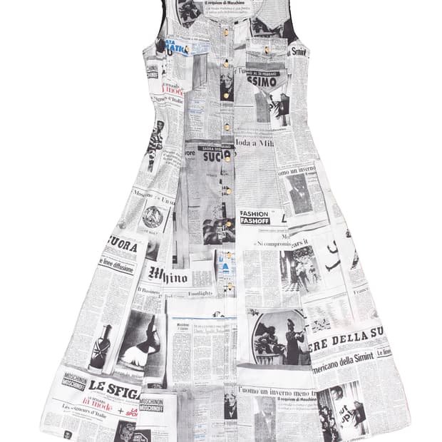 90s Moschino newspaper dress
