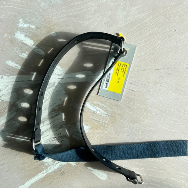 kotohayokozawa 트윌 앤드 레더 벨트 블랙 네이비 free사이