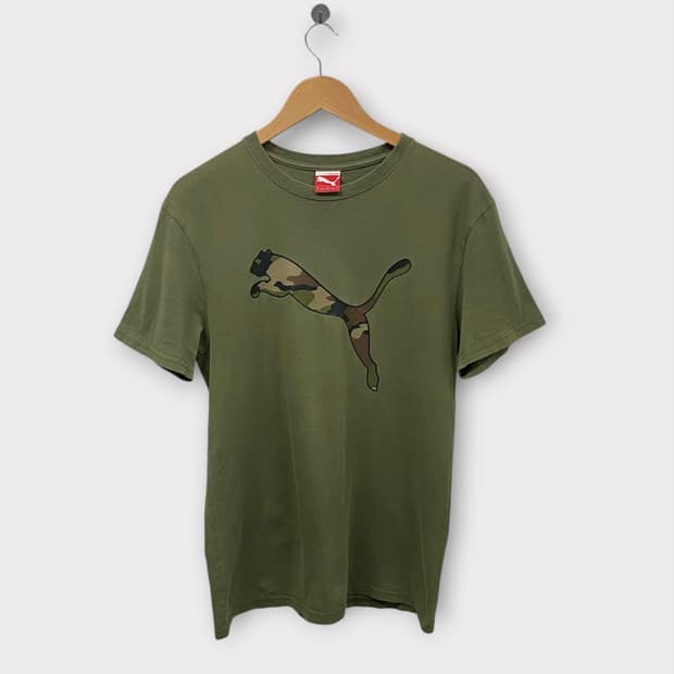 푸마 카모플라주 시그니처 프린팅 반팔티 S