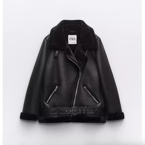 자라 인조무스탕 자켓