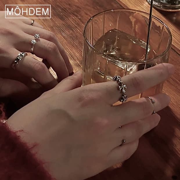 [Unisex] 크로스 크롬 실버 반지