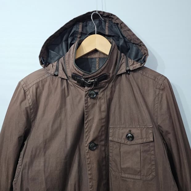 에르메네질도 제냐 후드 야상 자켓 100