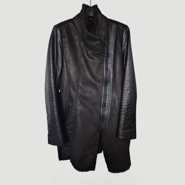 city gee시티지 기모 가죽자켓 여성용