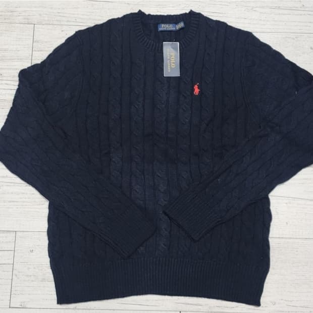 폴로 케이블니트XL 네이비 새상품