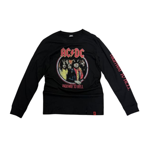 AC/DC 프린팅 롱 슬리브