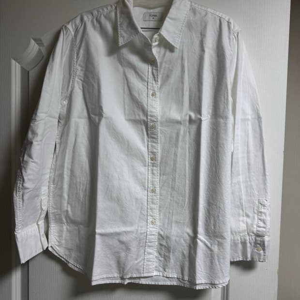 탑텐 여성 옥스포드 루즈핏 셔츠 - 화이트 90 S사이즈 