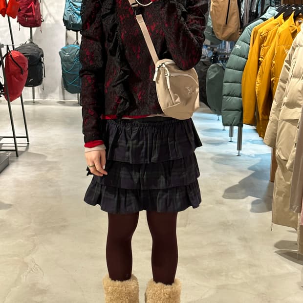 버뮬라 체크 스커트