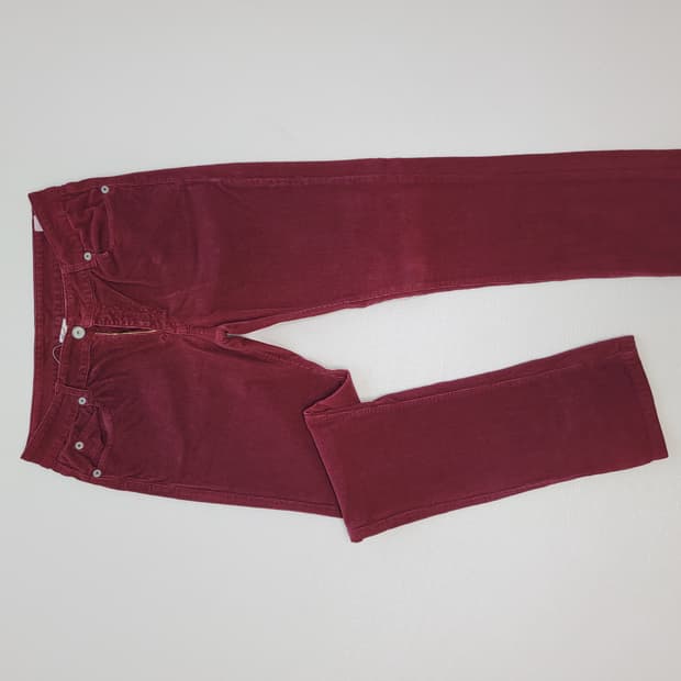 자라 ZARA 남자 코듀로이 바지 33 버건디