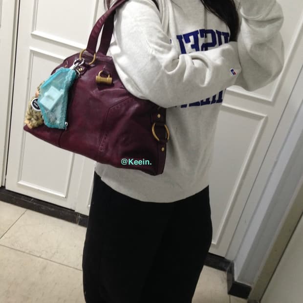 YSL Y logo boston bag