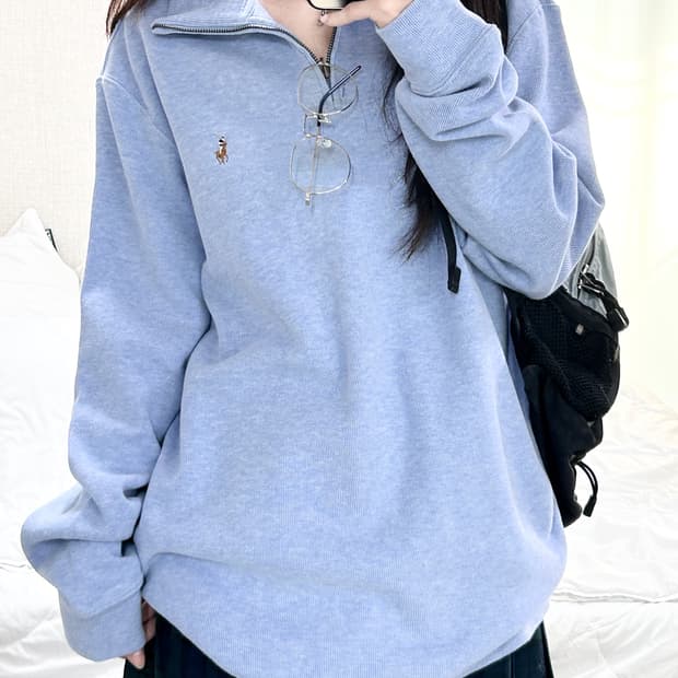 폴로 신형 멀티포니 소라 코튼 반집업