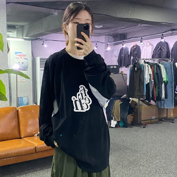페치 빅로고 매쉬 코튼 롱슬리브 B1990