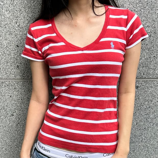 폴로 스포츠 브이넥 티셔츠 랄프로렌