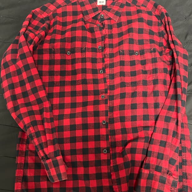 유니클로 체크 셔츠