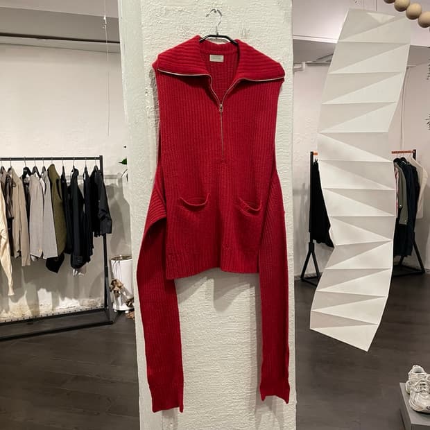 베드 j.w 포드 21aw 벨티드 니트 베스트