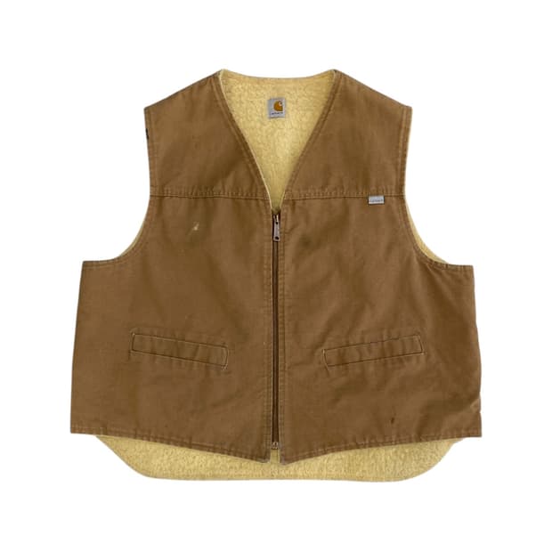 80‘s 칼하트 덕 캔버스 쉐르파 베스트 