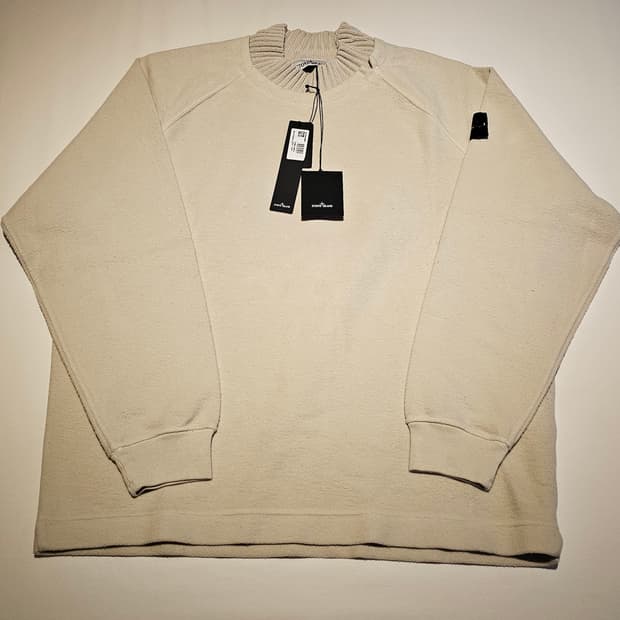 스톤아일랜드 플리스 모크 터틀넥 스웨트셔츠 (새 상품)