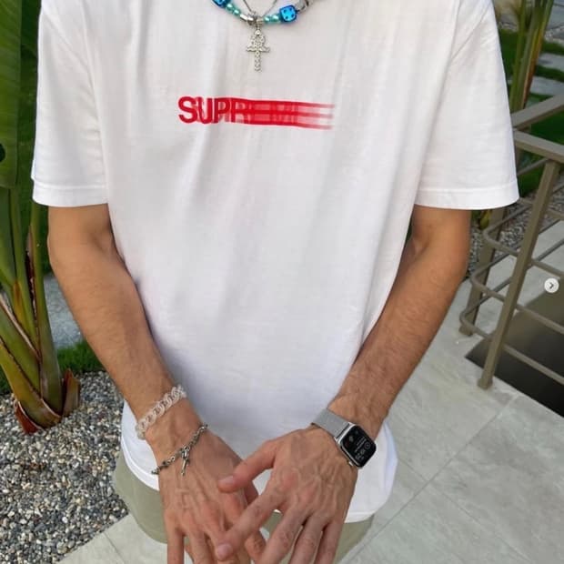 20SS 슈프림 모션로고 티셔츠 화이트