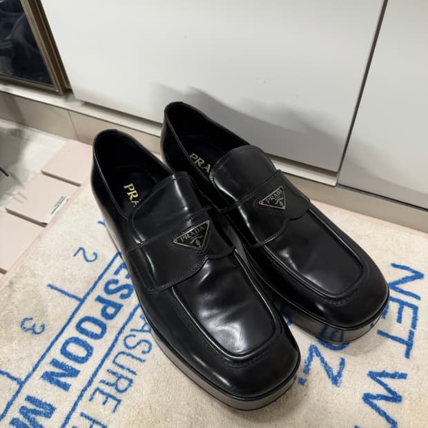 Prada Triangle Logo Loafers