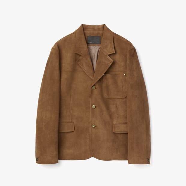 르마드 테일러 페이크 스웨이드 자켓 - BROWN