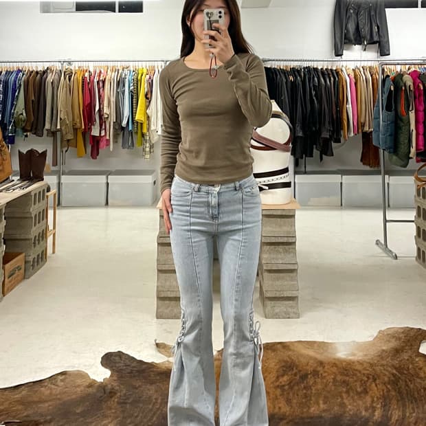 VTG race-up flare pants 레이스업 플레어 팬츠