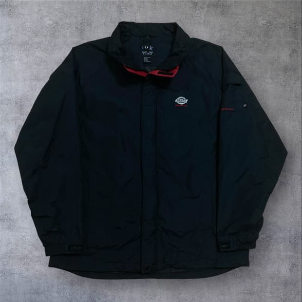 디키즈 스몰 로고 블랙 바람막이