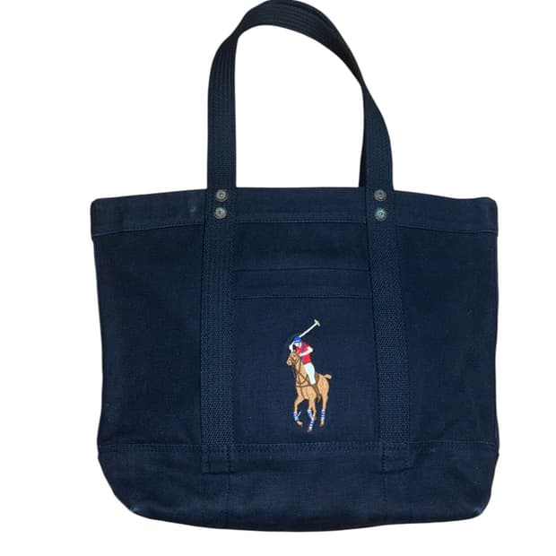폴로 랄프로렌 네이비 포니 토트백