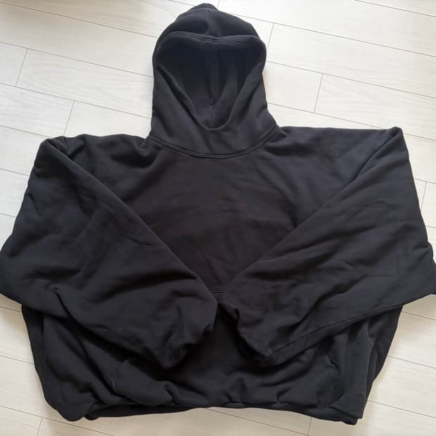 [새상품] 이지 더블레이어 후드 블랙 